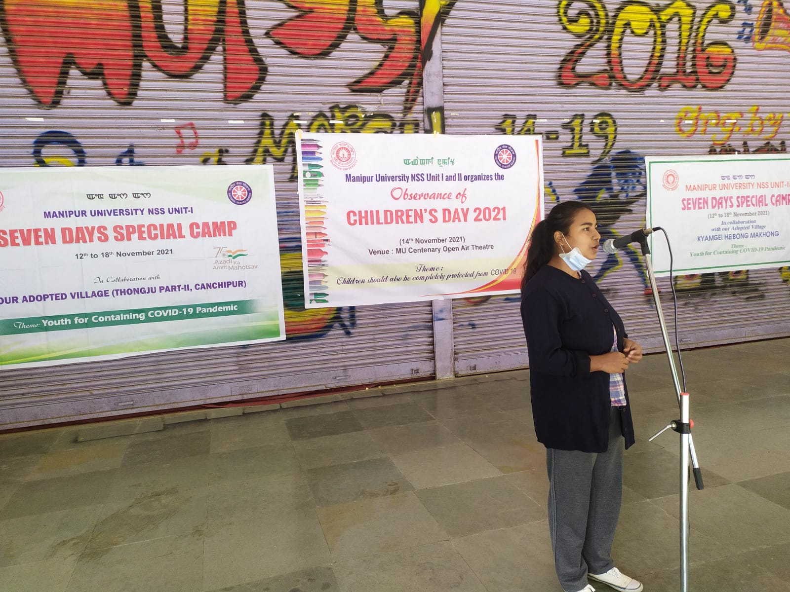 MU NSS Unit I and II jointly organized the Observance of Children’s’ Day (14th November, 2021) with a theme “Children should also be completely protected from COVID 19” 